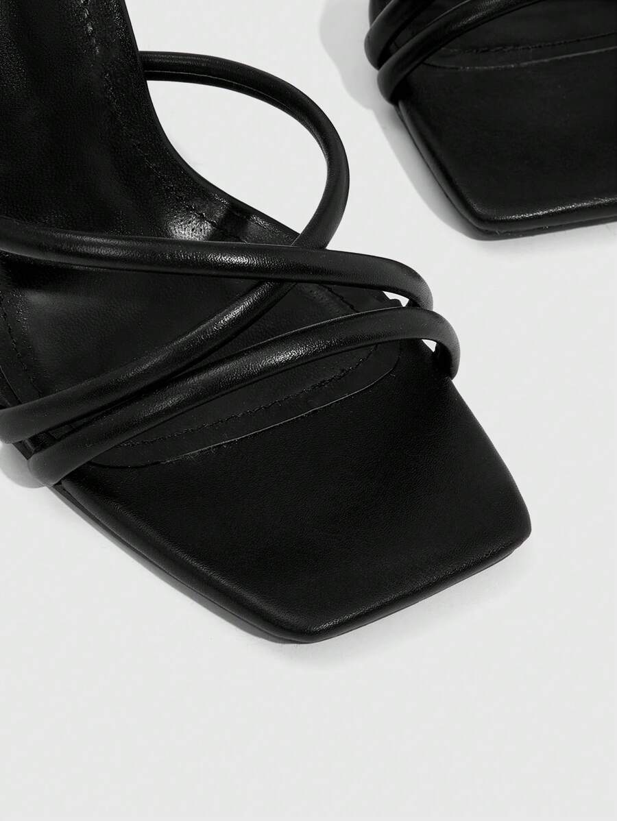 CUCCOO SZL Sapatos femininos com salto cruzado e tira no tornozelo, sandálias brancas para o verão, saltos de formatura, sapatos de festa, sapatos de volta às aulas, sapatos de estudante universitário, festa, baddie, elegante, chique, lindo estilo, natal,