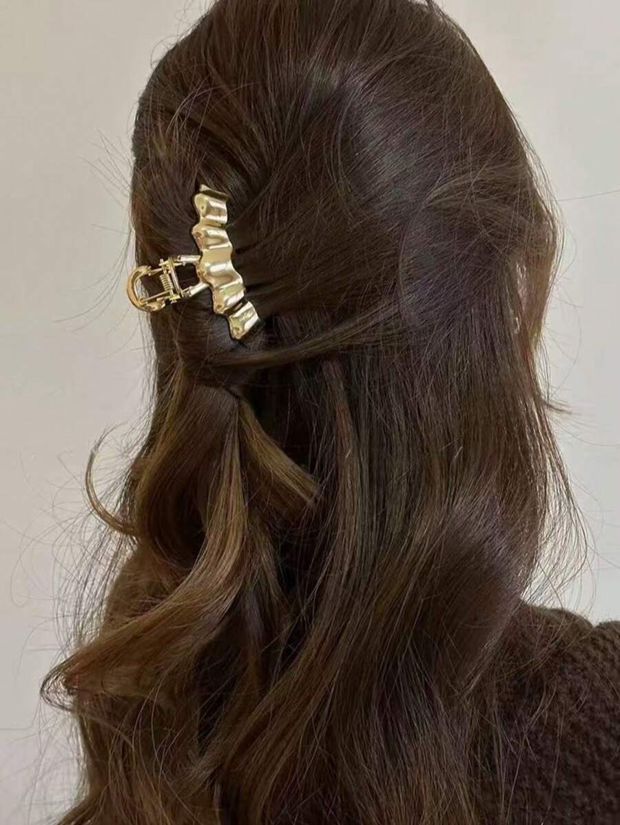 Grampo de cabelo de liga vazada de tamanho grande para mulheres, 1 peça, para uso diário, garras de cabelo, grampos de cabelo, grampos de mandíbula de cabelo, grampos de cabelo, grampo de cabelo, prendedor de cabelo