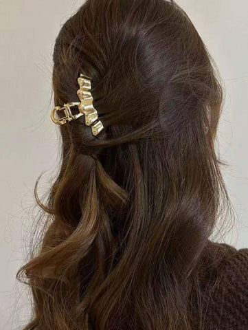 Grampo de cabelo de liga vazada de tamanho grande para mulheres, 1 peça, para uso diário, garras de cabelo, grampos de cabelo, grampos de mandíbula de cabelo, grampos de cabelo, grampo de cabelo, prendedor de cabelo