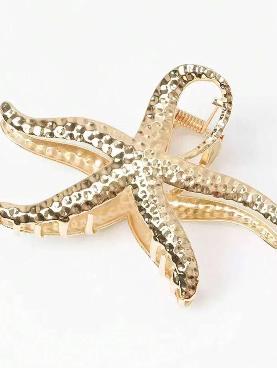Grampo de cabelo de liga vazada de tamanho grande para mulheres, 1 peça, para uso diário, garras de cabelo, grampos de cabelo, grampos de mandíbula de cabelo, grampos de cabelo, grampo de cabelo, prendedor de cabelo