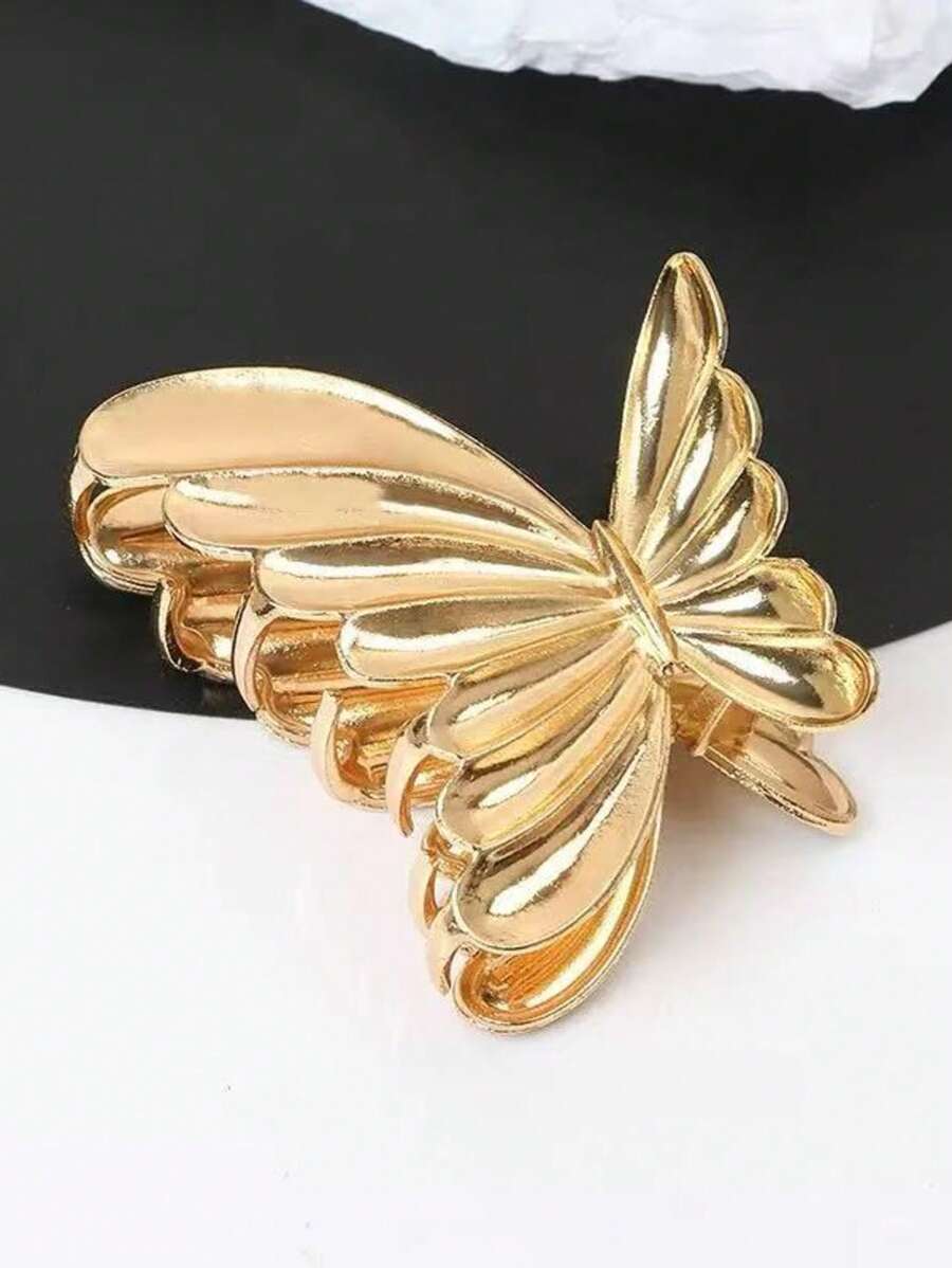 Grampo de cabelo de liga vazada de tamanho grande para mulheres, 1 peça, para uso diário, garras de cabelo, grampos de cabelo, grampos de mandíbula de cabelo, grampos de cabelo, grampo de cabelo, prendedor de cabelo