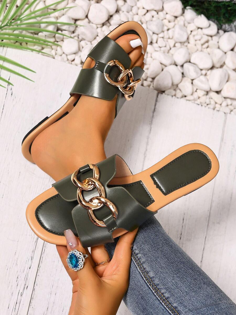 Sandálias Planas Estilo Coreano Para Mulheres, Chinelos De Praia De Verão Com Dedo Aberto, Novas Sandálias Romanas De Tricô De Outono, Sapatos Femininos Elegantes Para Saias, Praia Ou Férias