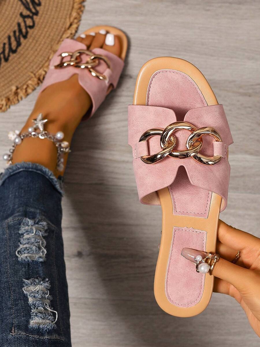 Sandálias Planas Estilo Coreano Para Mulheres, Chinelos De Praia De Verão Com Dedo Aberto, Novas Sandálias Romanas De Tricô De Outono, Sapatos Femininos Elegantes Para Saias, Praia Ou Férias