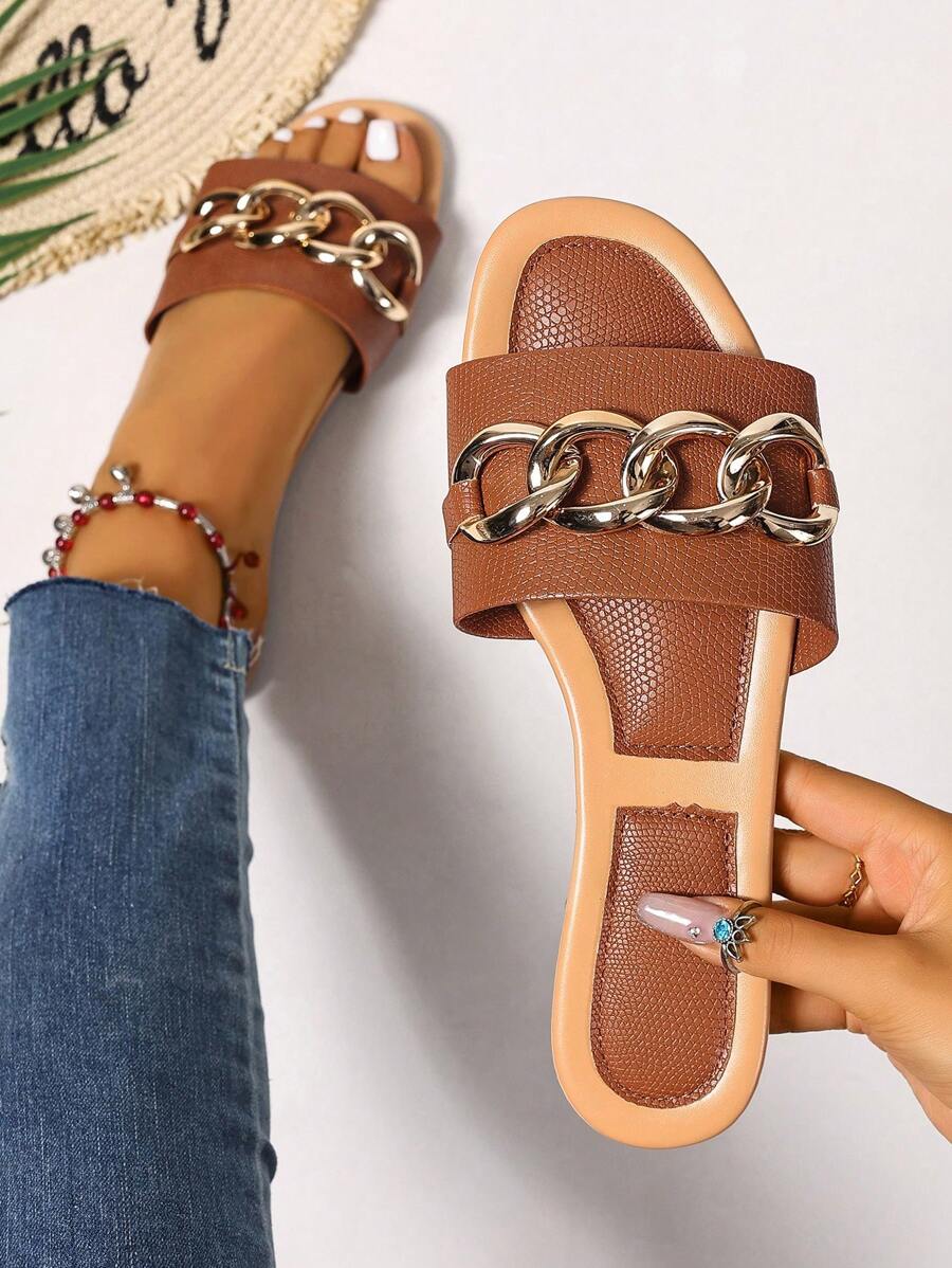 Sandálias Planas Estilo Coreano Para Mulheres, Chinelos De Praia De Verão Com Dedo Aberto, Novas Sandálias Romanas De Tricô De Outono, Sapatos Femininos Elegantes Para Saias, Praia Ou Férias