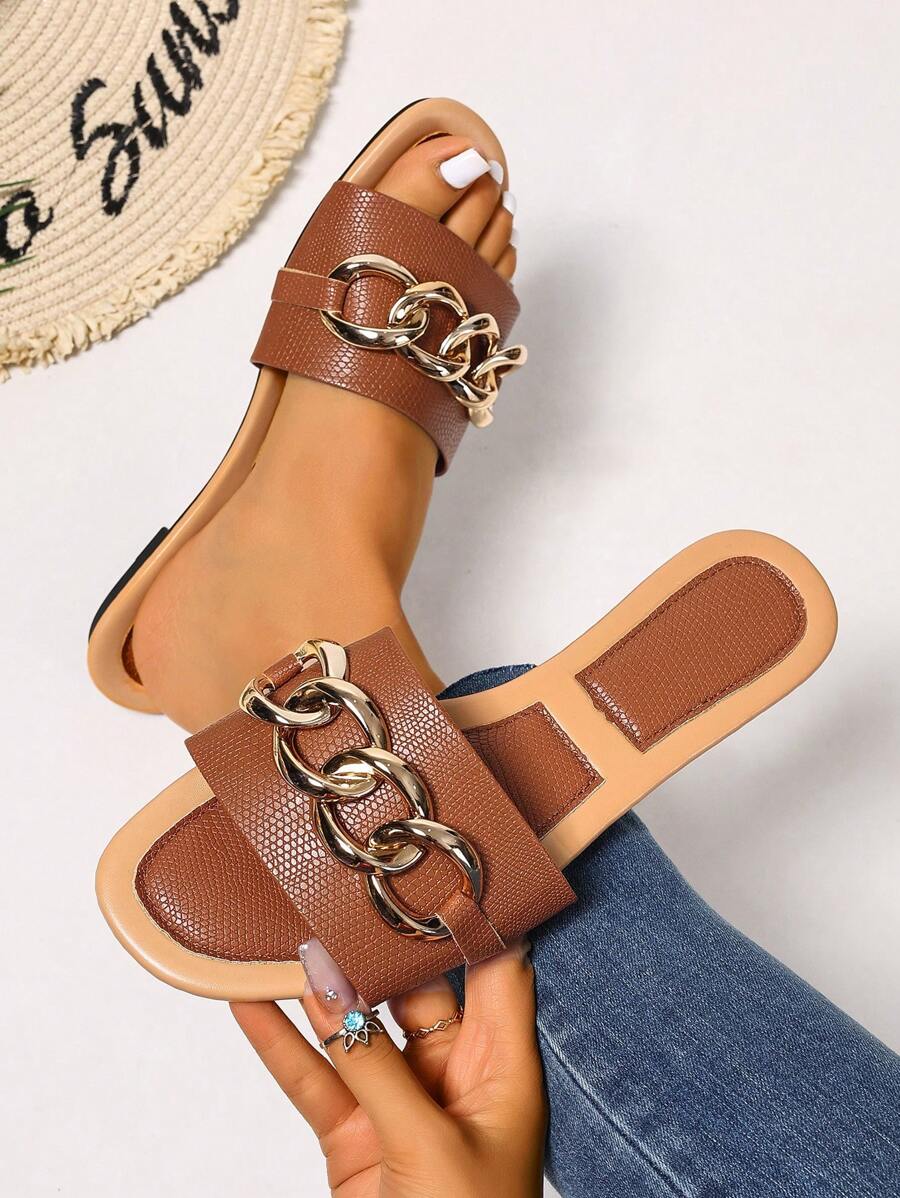 Sandálias Planas Estilo Coreano Para Mulheres, Chinelos De Praia De Verão Com Dedo Aberto, Novas Sandálias Romanas De Tricô De Outono, Sapatos Femininos Elegantes Para Saias, Praia Ou Férias
