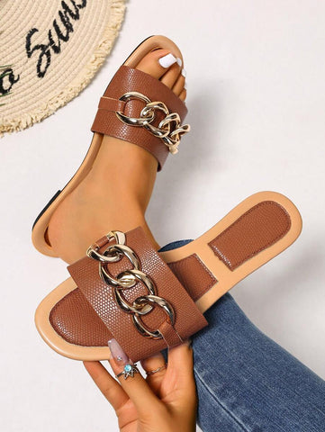 Sandálias Planas Estilo Coreano Para Mulheres, Chinelos De Praia De Verão Com Dedo Aberto, Novas Sandálias Romanas De Tricô De Outono, Sapatos Femininos Elegantes Para Saias, Praia Ou Férias