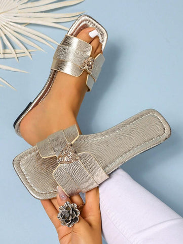 Sandálias Planas Estilo Coreano Para Mulheres, Chinelos De Praia De Verão Com Dedo Aberto, Novas Sandálias Romanas De Tricô De Outono, Sapatos Femininos Elegantes Para Saias, Praia Ou Férias