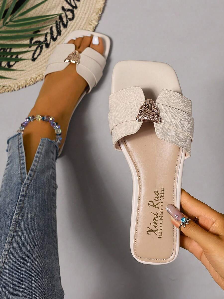 Sandálias Planas Estilo Coreano Para Mulheres, Chinelos De Praia De Verão Com Dedo Aberto, Novas Sandálias Romanas De Tricô De Outono, Sapatos Femininos Elegantes Para Saias, Praia Ou Férias