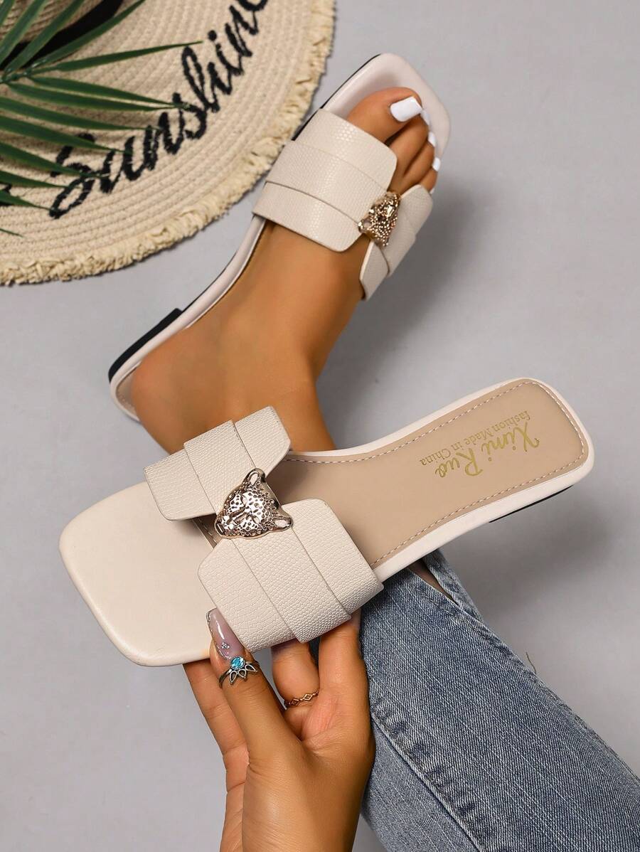 Sandálias Planas Estilo Coreano Para Mulheres, Chinelos De Praia De Verão Com Dedo Aberto, Novas Sandálias Romanas De Tricô De Outono, Sapatos Femininos Elegantes Para Saias, Praia Ou Férias