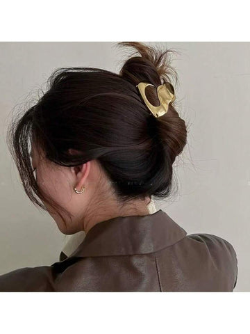 Grampo de cabelo de liga vazada de tamanho grande para mulheres, 1 peça, para uso diário, garras de cabelo, grampos de cabelo, grampos de mandíbula de cabelo, grampos de cabelo, grampo de cabelo, prendedor de cabelo