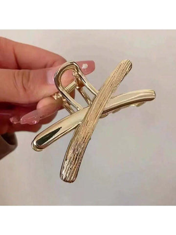 Grampo de cabelo de liga vazada de tamanho grande para mulheres, 1 peça, para uso diário, garras de cabelo, grampos de cabelo, grampos de mandíbula de cabelo, grampos de cabelo, grampo de cabelo, prendedor de cabelo