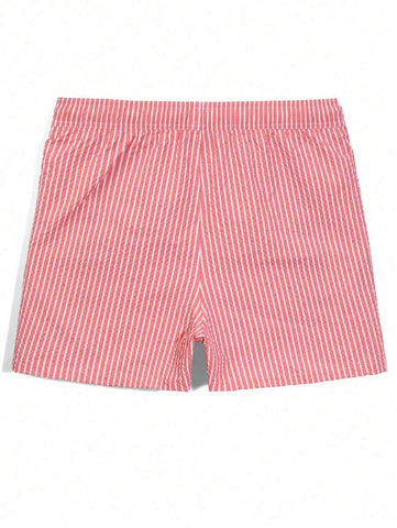 Horizaway Shorts de praia listrados com cordão na cintura para homens