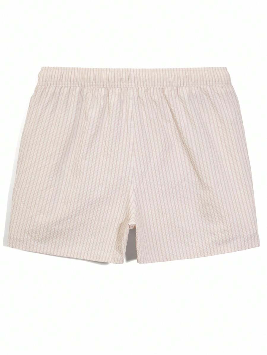 Horizaway Shorts de praia listrados com cordão na cintura para homens