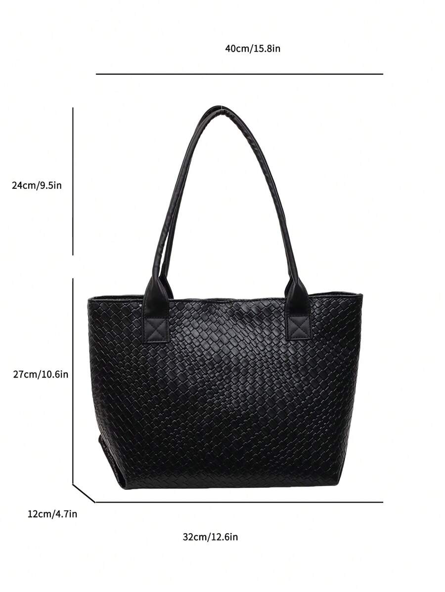 Bolsa tote casual de grande capacidade dobrável com alça dupla, adequada para compras de meninas/senhoras, deslocamento para o trabalho, atividades ao ar livre, eventos empresariais, presente para mães, novidade no outono/inverno, bolsa tote de ombro de g