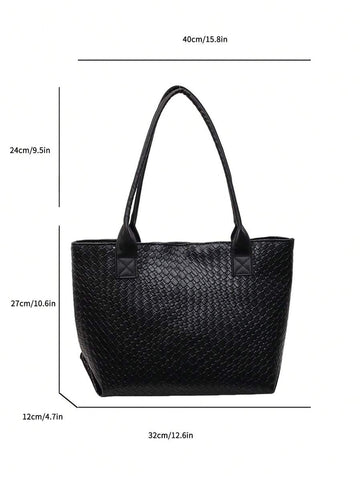 Bolsa tote casual de grande capacidade dobrável com alça dupla, adequada para compras de meninas/senhoras, deslocamento para o trabalho, atividades ao ar livre, eventos empresariais, presente para mães, novidade no outono/inverno, bolsa tote de ombro de g