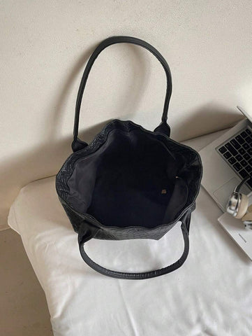 Bolsa tote casual de grande capacidade dobrável com alça dupla, adequada para compras de meninas/senhoras, deslocamento para o trabalho, atividades ao ar livre, eventos empresariais, presente para mães, novidade no outono/inverno, bolsa tote de ombro de g