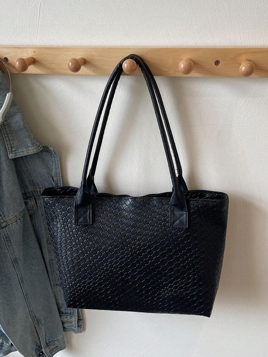 Bolsa tote casual de grande capacidade dobrável com alça dupla, adequada para compras de meninas/senhoras, deslocamento para o trabalho, atividades ao ar livre, eventos empresariais, presente para mães, novidade no outono/inverno, bolsa tote de ombro de g