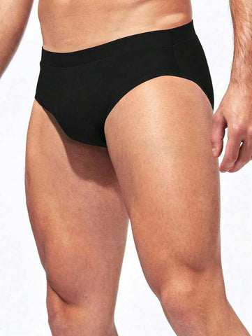 Manfinity Swimmode Calções de banho lisos com cintura elástica para homem