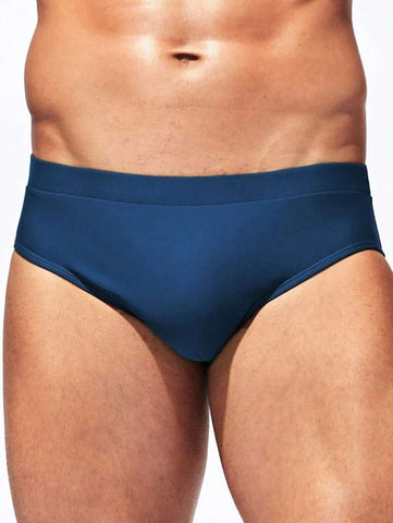 Manfinity Swimmode Calções de banho lisos com cintura elástica para homem