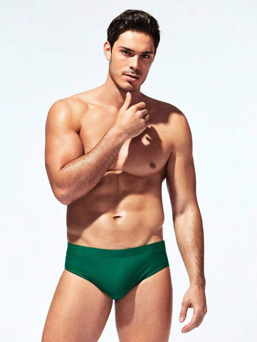 Manfinity Swimmode Calções de banho lisos com cintura elástica para homem