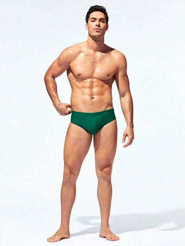 Manfinity Swimmode Calções de banho lisos com cintura elástica para homem
