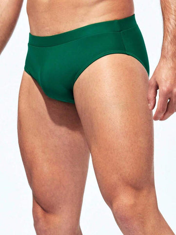 Manfinity Swimmode Calções de banho lisos com cintura elástica para homem