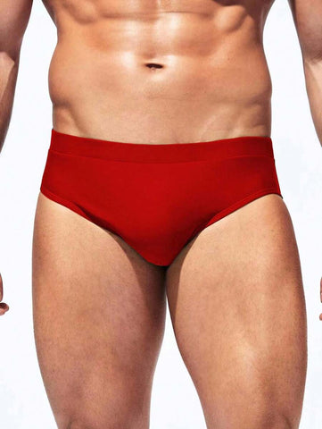 Manfinity Swimmode Calções de banho lisos com cintura elástica para homem