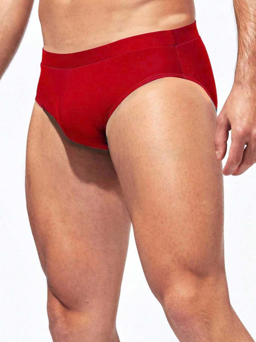 Manfinity Swimmode Calções de banho lisos com cintura elástica para homem