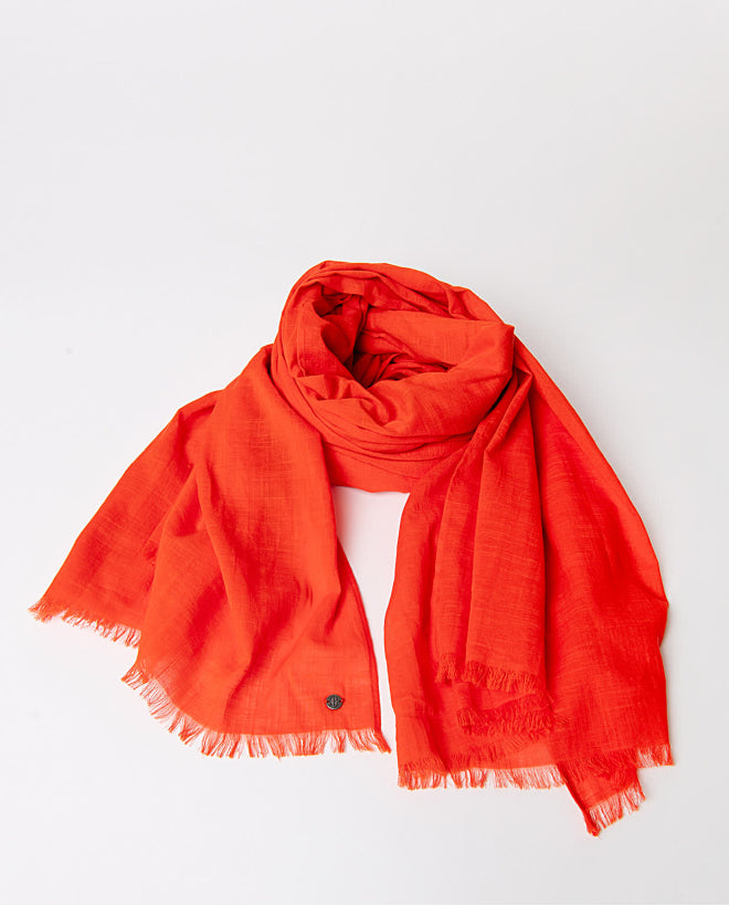 Blusa de manga curta com detalhe de ornamento Laranja