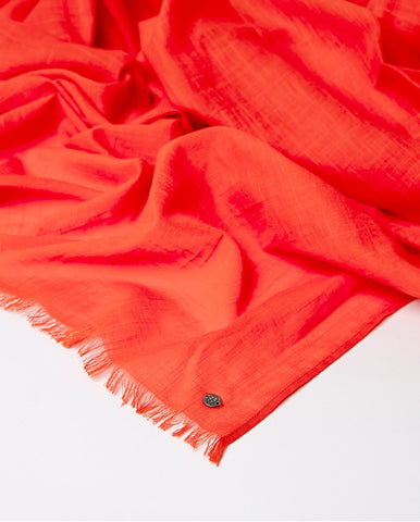 Blusa de manga curta com detalhe de ornamento Laranja