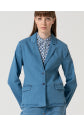 Blazer cruzado simples  2 botões Azul-celeste