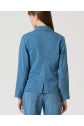 Blazer cruzado simples  2 botões Azul-celeste