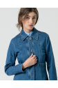 Jaqueta longa Azul