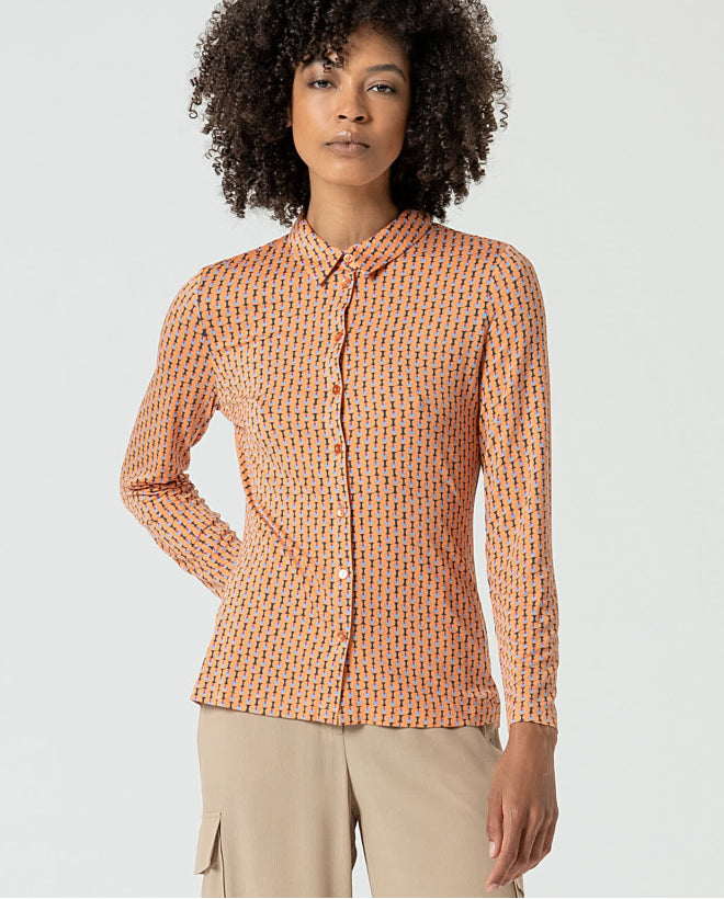 Camisa de manga longa Turquesa