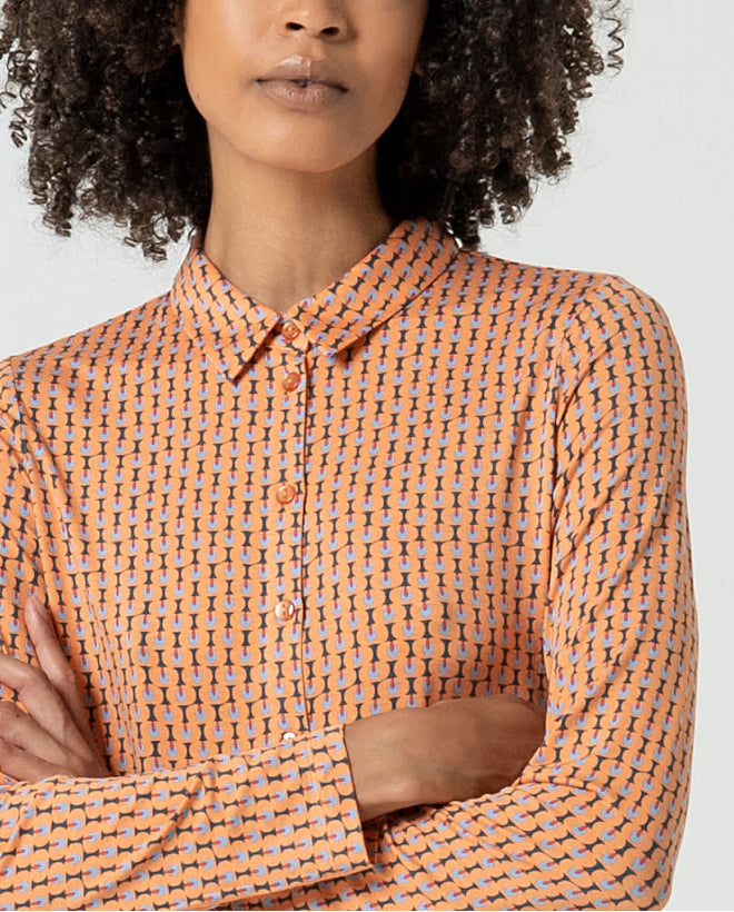 Camisa de manga longa Turquesa