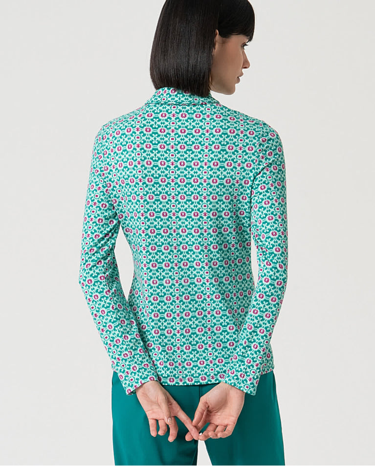 Camisa de manga longa Turquesa