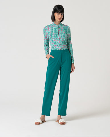 Camisa de manga longa Turquesa