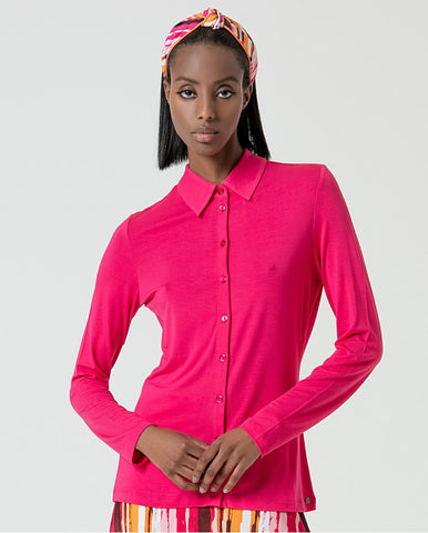 Camisa de manga longa Fúcsia