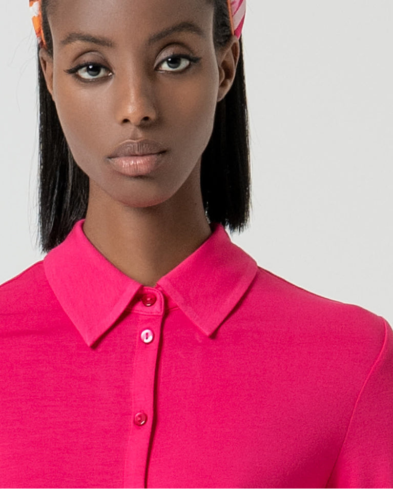 Camisa de manga longa Fúcsia