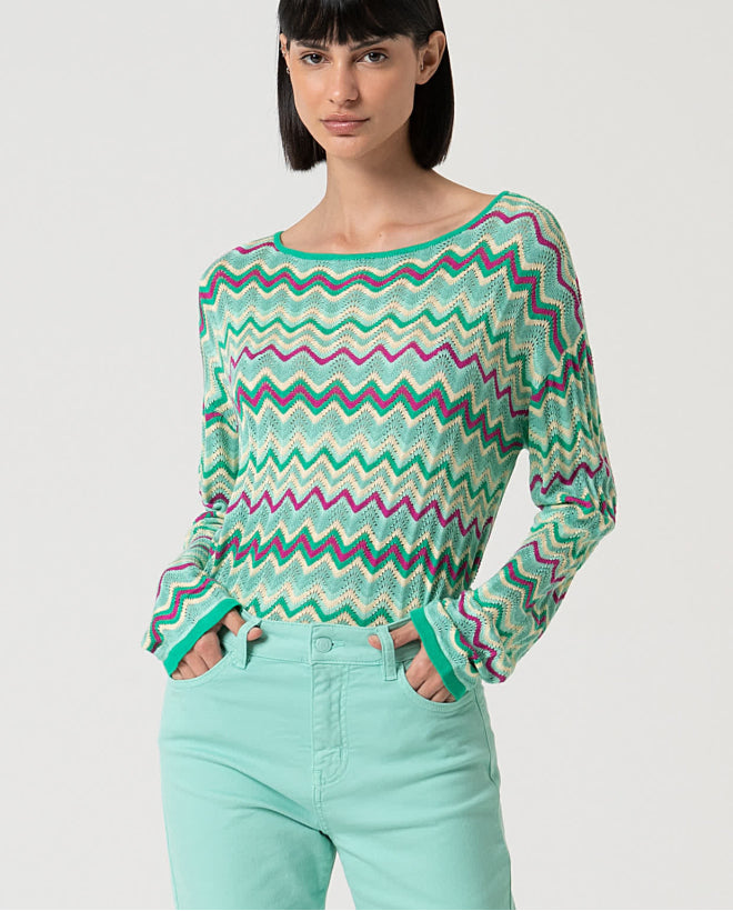 Cardigan ajustado com gola redonda Esmeralda