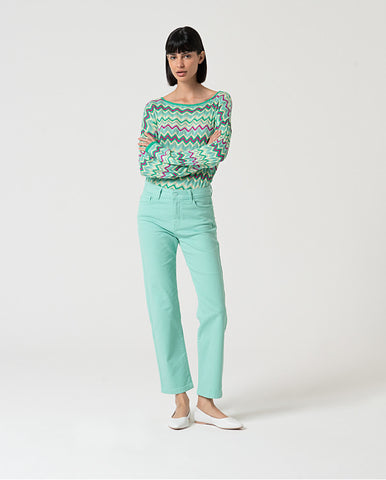 Cardigan ajustado com gola redonda Esmeralda