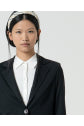 Blazer cruzado simples  1 botão Preto