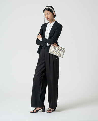 Blazer cruzado simples  1 botão Preto