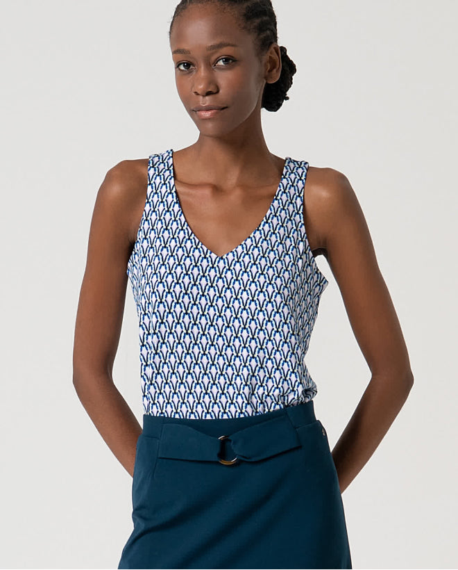 Jaqueta longa Azul