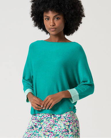 Cardigan longo de crochê abotoado Verde