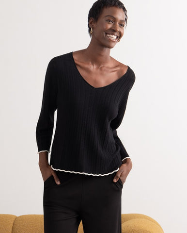Blusa gola mandarim aberta com mangas bufantes Laranja