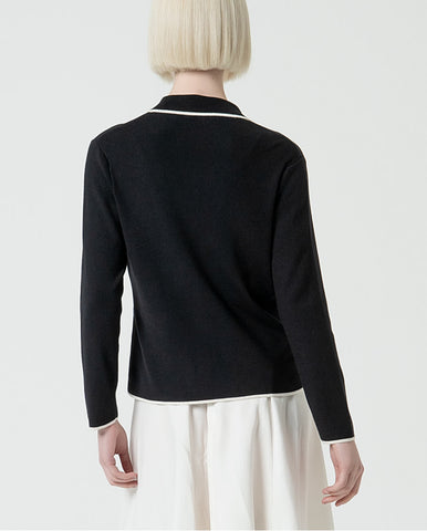 Blazer cruzado simples  2 botões Preto