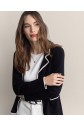 Blazer cruzado simples  2 botões Preto
