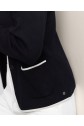 Blazer cruzado simples  2 botões Preto