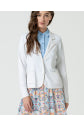 Blazer cruzado simples  2 botões Pedra
